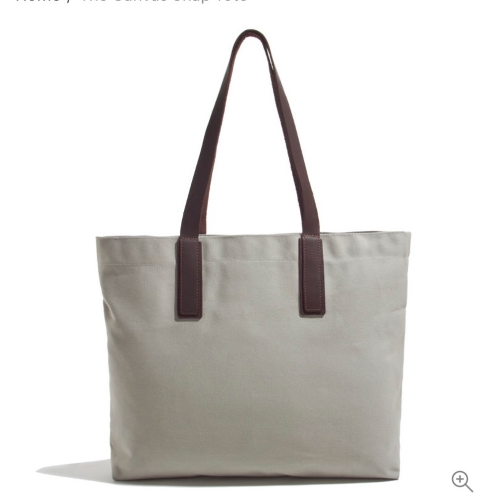 EVERLANE canvas tote with leather straps